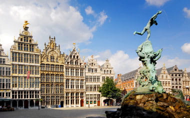 Brabo Fountain in Antwerp, Belgium